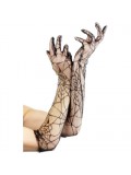 Lace Gloves 53cm/21 inches Black with Spiderwebs 5020570225493