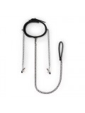 Leather Collar With Nipple Chains 8718627528310 photo