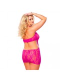 Leg Avenue Floral Lace Chemise Pink UK 16 to 18 7147185500904 toy