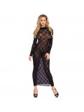 LONG SLEEVE LONG DRESS BLACK ONE SIZE 714718530918