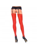 RED THIGH HIGHS WITH LACE TOP AND BACKSEAM 0714718001821