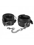 Locking Padded Wrist Cuffs with Chain 848518019158