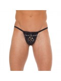 Mens Black G-String With Handcuff Pouch 8718924223840