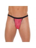 Mens Black G-String With Pink Pouch 8718924223307