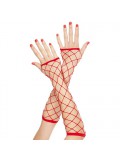Net fingerless gloves RED 849450026952