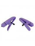 Nipplettes Virbrating Adjustable Purple Nipple Clamps 716770049407