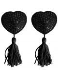 HEART NIPPLE TASSELS OUCH! NIPPLE COVERS BLACK 8714273948106