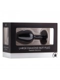 LARGE DIAMOND BUTT PLUG BLACK photo