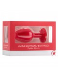 LARGE DIAMOND BUTT PLUG RED photo