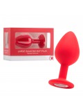 LARGE DIAMOND BUTT PLUG RED toy