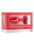 REGULAR DIAMOND BUTT PLUG RED photo