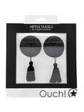 ROUND NIPPLE TASSELS OUCH! NIPPLE COVERS BLACK toy