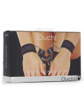 OUCH VELCRO HAND AND LEG CUFFS BLACK 8714273309549 photo