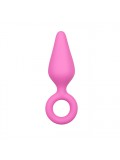 Pink Buttplugs With Pull Ring - Medium 8718627527177