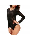 QUEEN LINGERIE BLACK TEDDY M-L 0714569716196