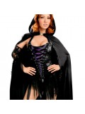QUEEN VIXEN VAMP PARTY DRESS WITH CAPE AND SLEEVES 840476210794
