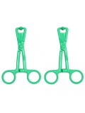 Green Scissor Nipple Clamps With Metal Chain 8718924230114 toy