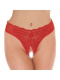 Red Lace Open Crotch G-String 8718924221044