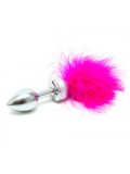Small Butt Plug With Pink Feathers 8718924235768