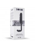 SONO N38 THICK PENIS SLEEVE WITH EXTENSION AND ANAL PLUG BLACK photo