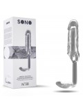 SONO N38 THICK PENIS SLEEVE WITH EXTENSION AND ANAL PLUG TRANSPARENT toy