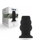 SONO N51 LARGE HOLLOW TUNNEL BUTT PLUG BLACK toy