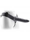 REAL RAPTURE AIR FEELING 8' HOLLOW VIBRATING STRAP-ON BLACK