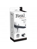 REAL RAPTURE AIR FEELING 8' HOLLOW VIBRATING STRAP-ON BLACK toy