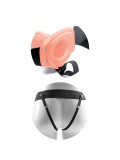 REAL RAPTURE AIR FEELING 8' HOLLOW VIBRATING STRAP-ON WITH SCROTUM WHITE photo