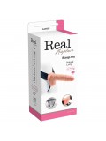 REAL RAPTURE AIR FEELING 8' HOLLOW VIBRATING STRAP-ON WITH SCROTUM WHITE toy