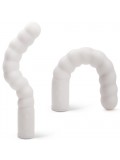 ZIG ZAG RECHARGEABLE AND SELF-HEATING VIBRATOR WHITE photo