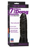 VAC U LOCK THIN DONG 7 INCH BLACK 0782421026400 toy