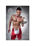 WAITER OUTFIT S RED/ WHITE  BY PASSION MEN LINGERIE S/M 5908305907831