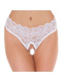 White Lace Open Crotch G-String 8718924221051