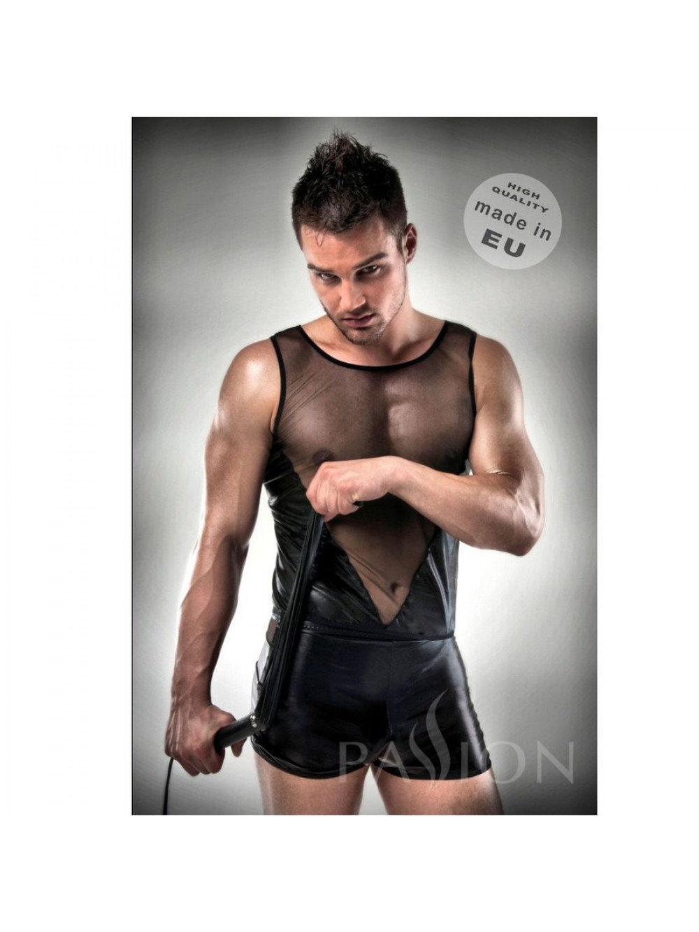 BODY LEATHER CLEAR FETISH BY PASSION MEN LINGERIE. L/XL 5908305907756