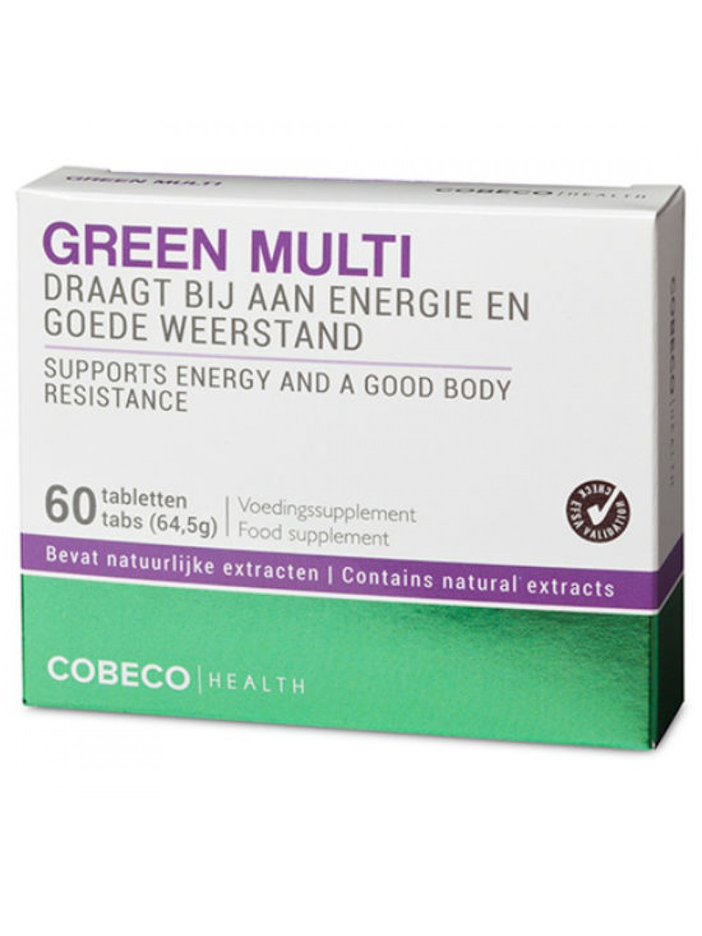 COBECO GREEN MULTI VITAMIN 60 TAB FLATPACK EN/NL 8717344176514