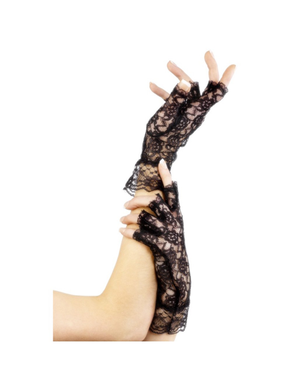 Fingerless Lace Gloves Black 5020570982518