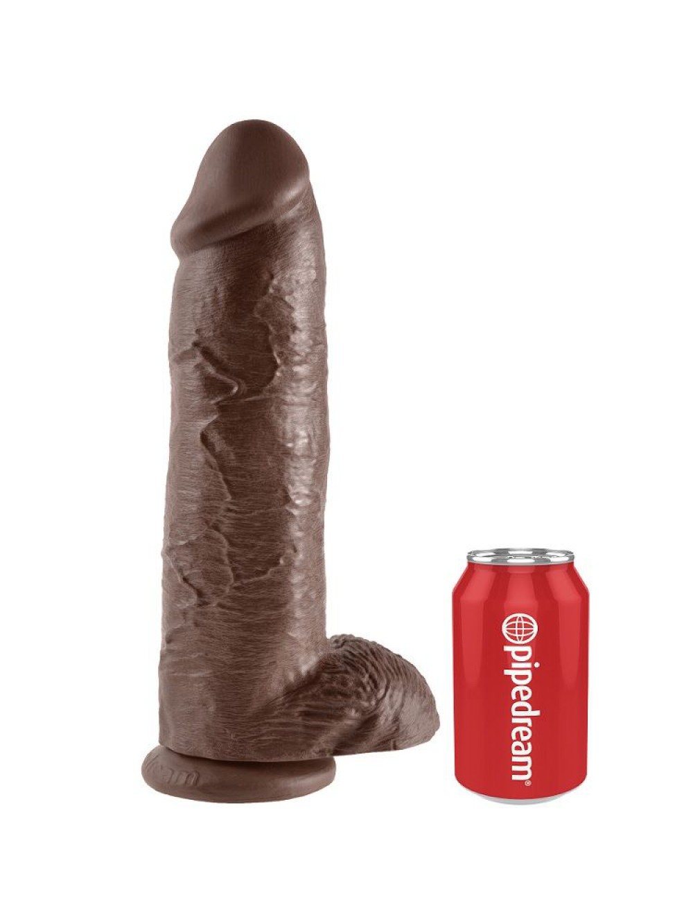 KING COCK 12" COCK BROWN WITH BALLS 30.48  CM 603912350333