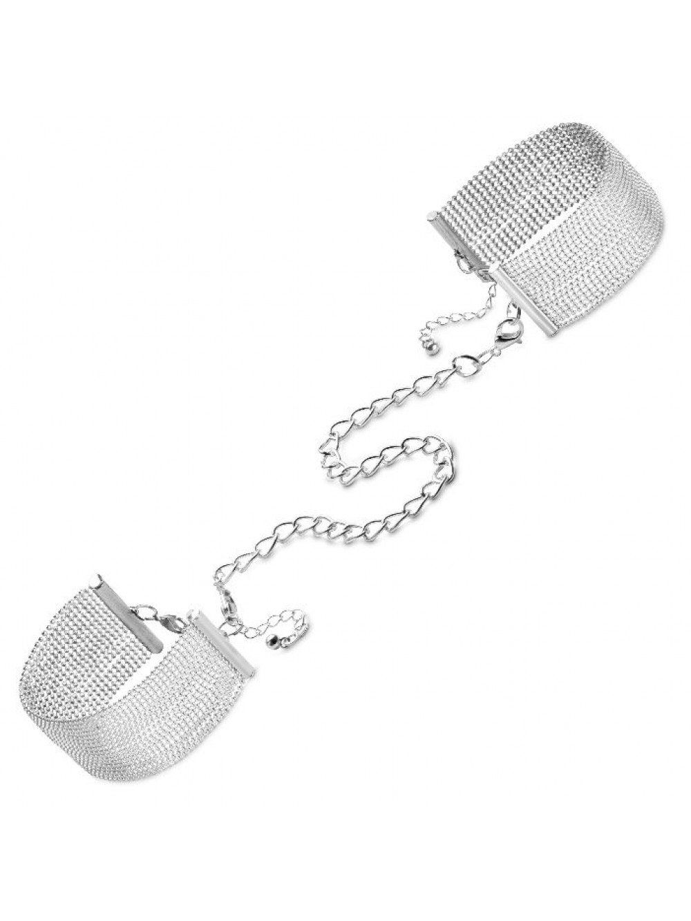 MAGNIFIQUE METALLIC CHAIN HANDCUFFS / BRACELETS SILVER 8436562010973