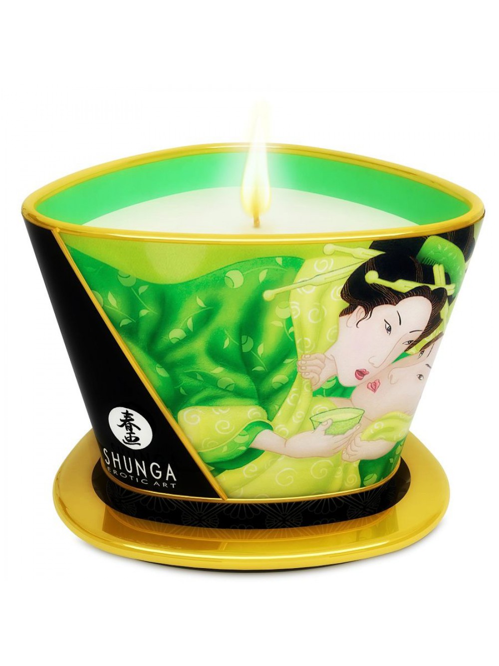 MINI CARESS BY CANDLELIGHT MASSAGE CANDLE  EXOTIC GREEN TEA 697309045117