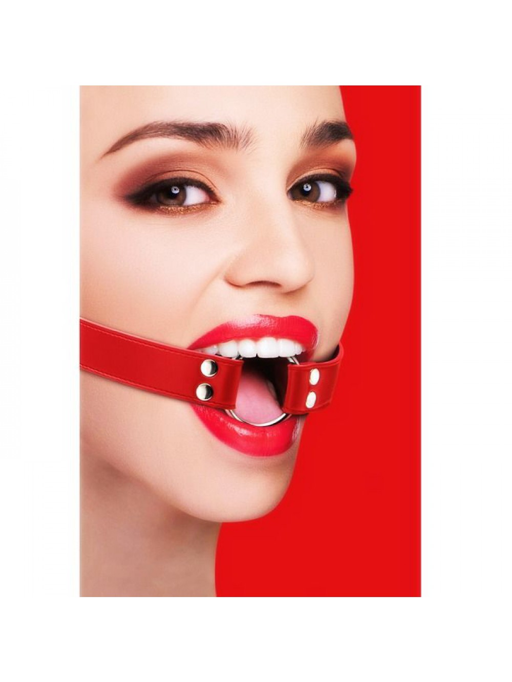 OUCH RING GAG  STRAPS RED 8714273951618