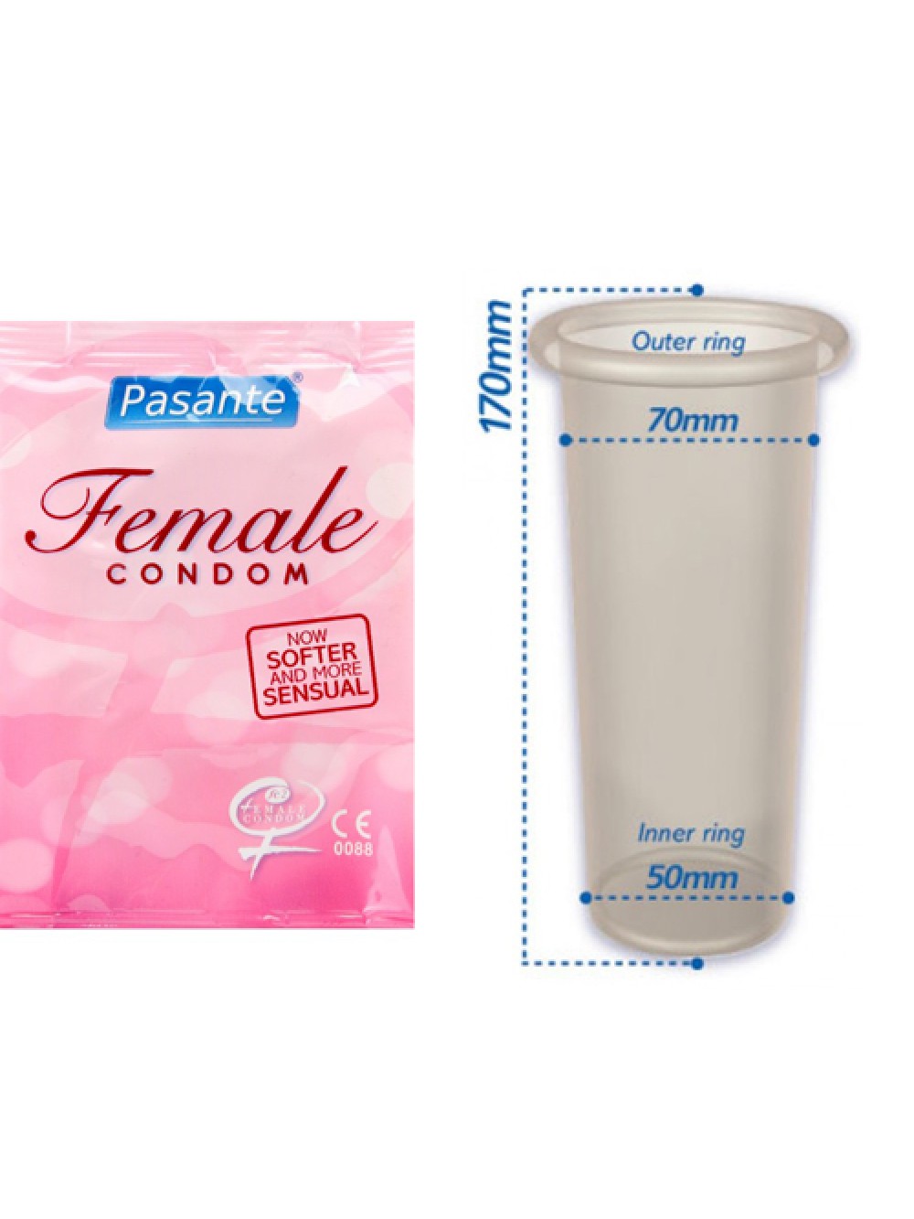 Pasante Female Condoms 3pcs 5060150682551