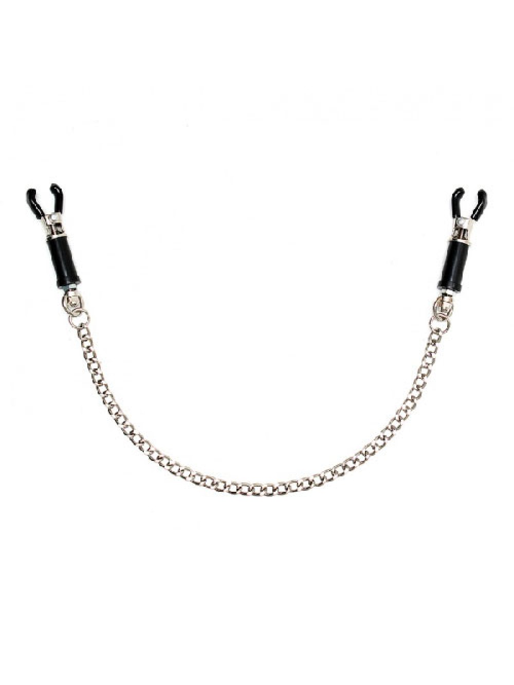 Silver Nipple Clamps With Chain 8718924231289