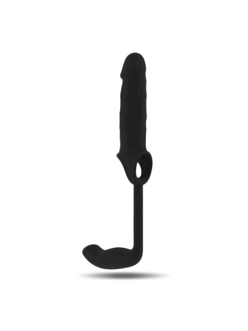 SONO N34 PENIS SLEEVE WITH EXTENSION AND ANAL PLUG BLACK