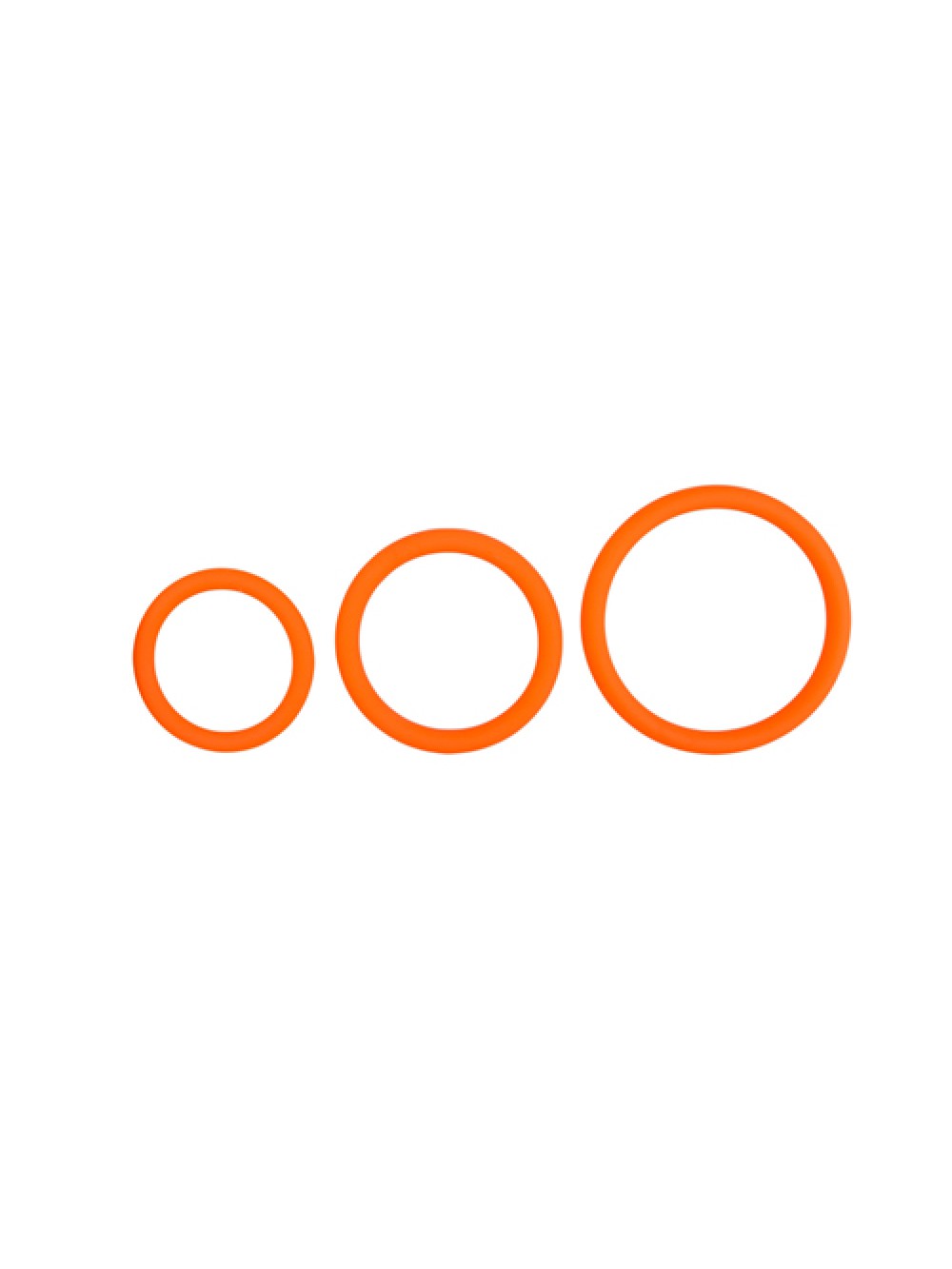 Three Size Cockring Set - Orange 8718627527436