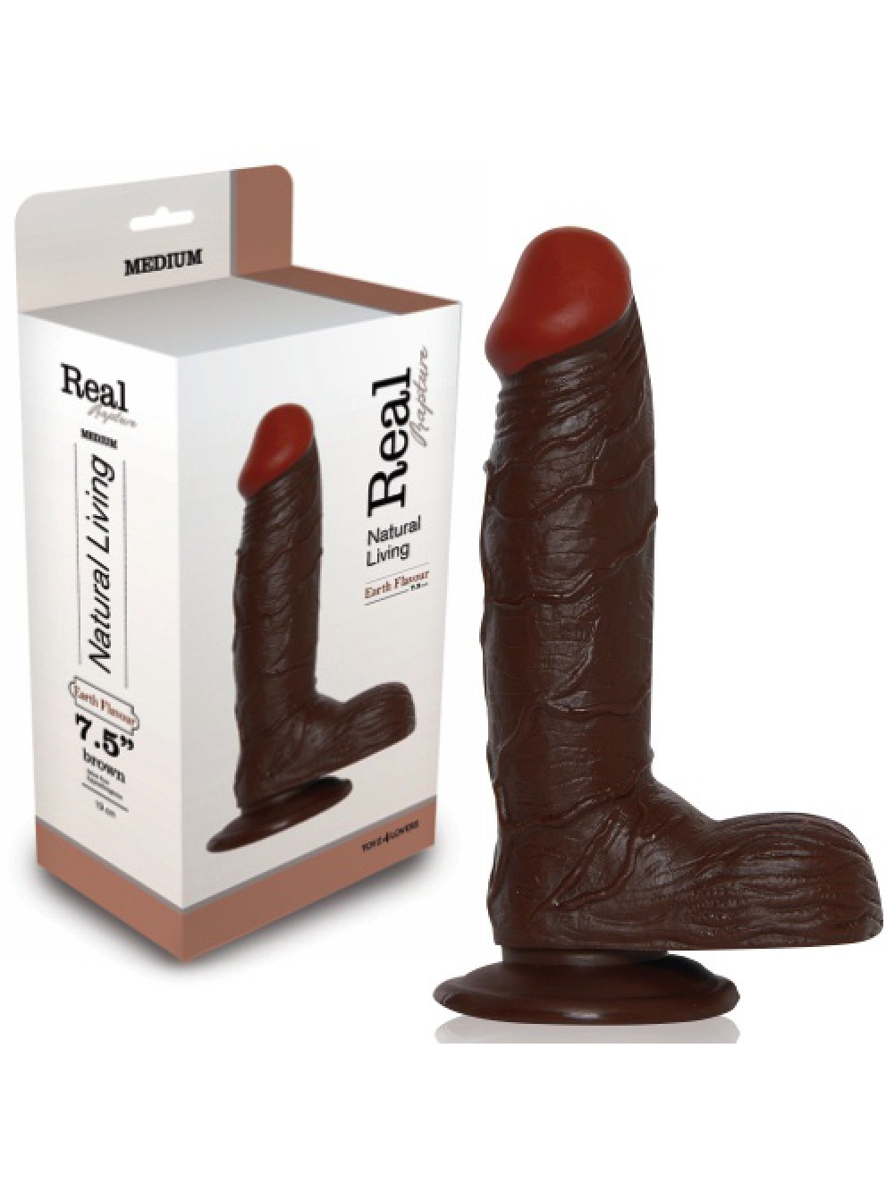 REAL RAPTURE EARTH FLAVOUR REALISTIC DILDO 7.5'' BLACK
