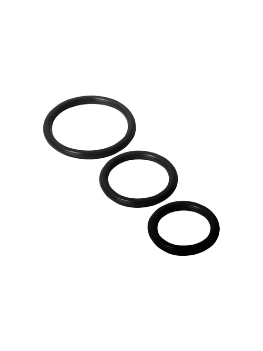 Trinity Silicone Cock Rings, Black 811847011131