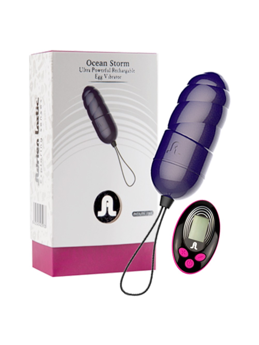 ADRIEN LASTIC OCEAN STORM RECHARGEABLE VIBRATING EGG REMOTE CONTROL DARK BLUE