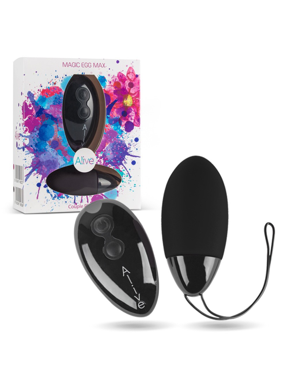 ALIVE MAGIC EGG MAX VIBRATING EGG WITH REMOTE CONTROL BLACK