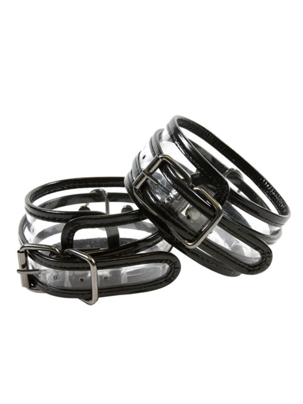 Bare Bondage Clear Vinyl Wrist Cuffs